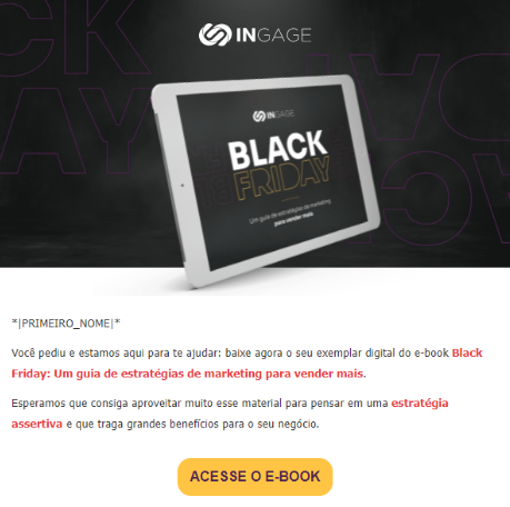 Exemplo de email marketing de fluxo de nutrição